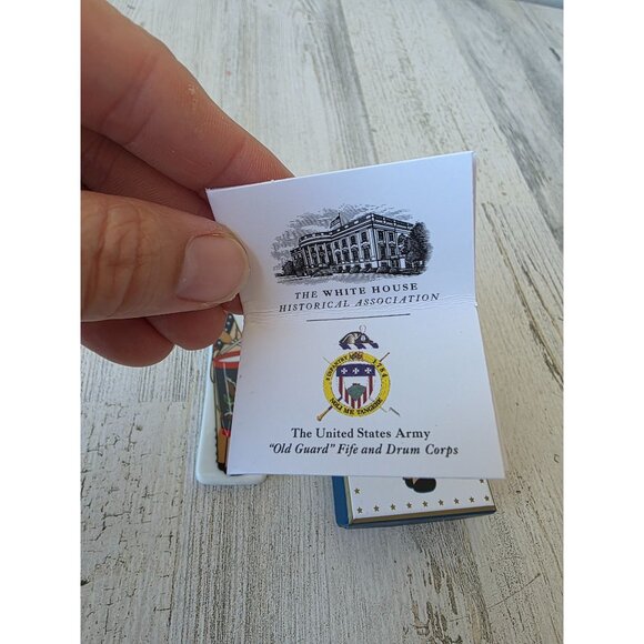 White House Old guard drums porcelain ornament RARE drummer Xmas tree unique Ame - Picture 7 of 7